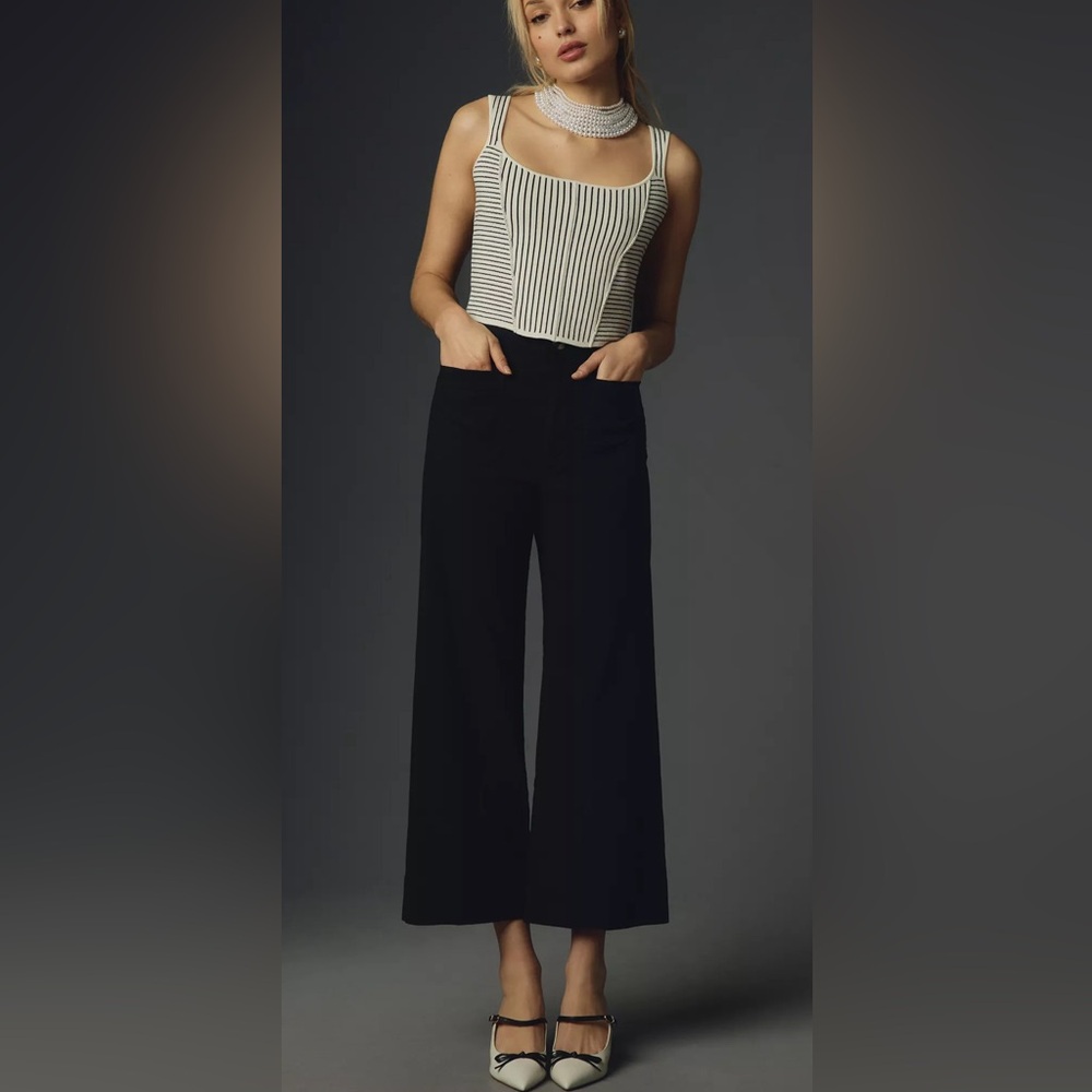 Maeve Colette cropped wide leg pants